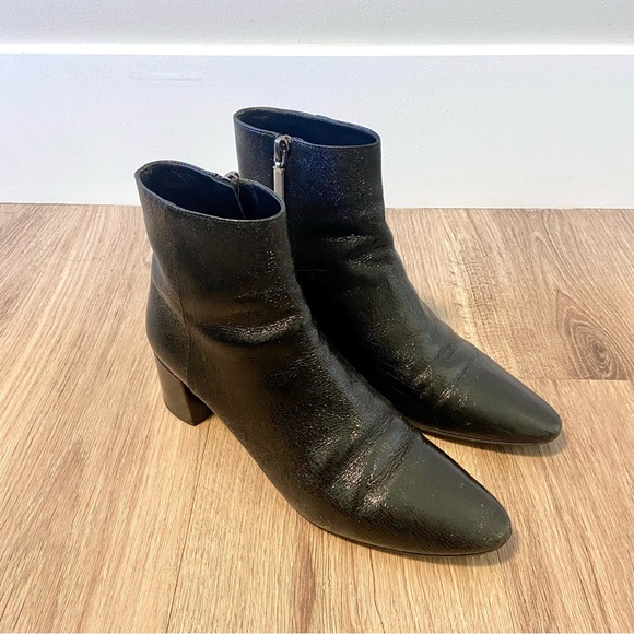 AUTHENTIC Saint Laurent black Loulou 50 ankle bootie boots in size 7.5 - Picture 13 of 16